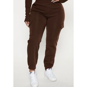 NWT Fashion Nova Let’s Relax Jogger sweatpants in brown